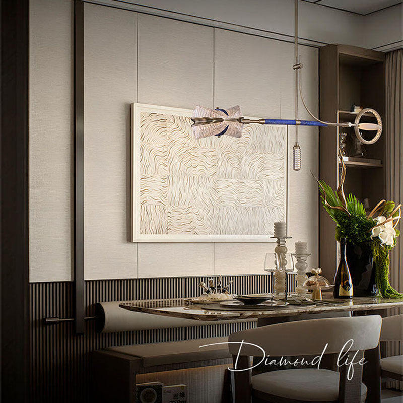 意式轻奢别墅餐厅高级感装饰画现代简约高级感家居墙面软装挂画