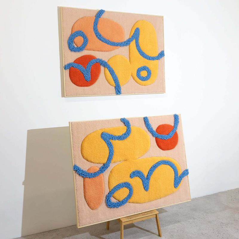 多巴胺色彩小众艺术客厅沙发背景墙挂画奶油风温馨卧室床头装饰画