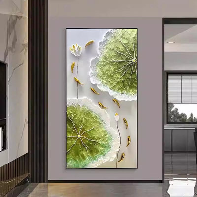 九鱼图入户玄关装饰画立体