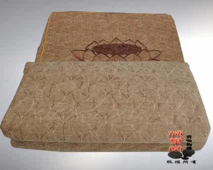 荷叶堂 佛教绣花椰棕拜垫 打坐垫蒲团 跪拜垫 坐禅垫  拜佛垫