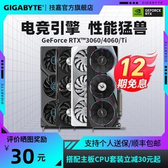 12期免息】技嘉RTX4060ti 3060Ti 猎鹰魔鹰雪鹰小雕电脑独立显卡