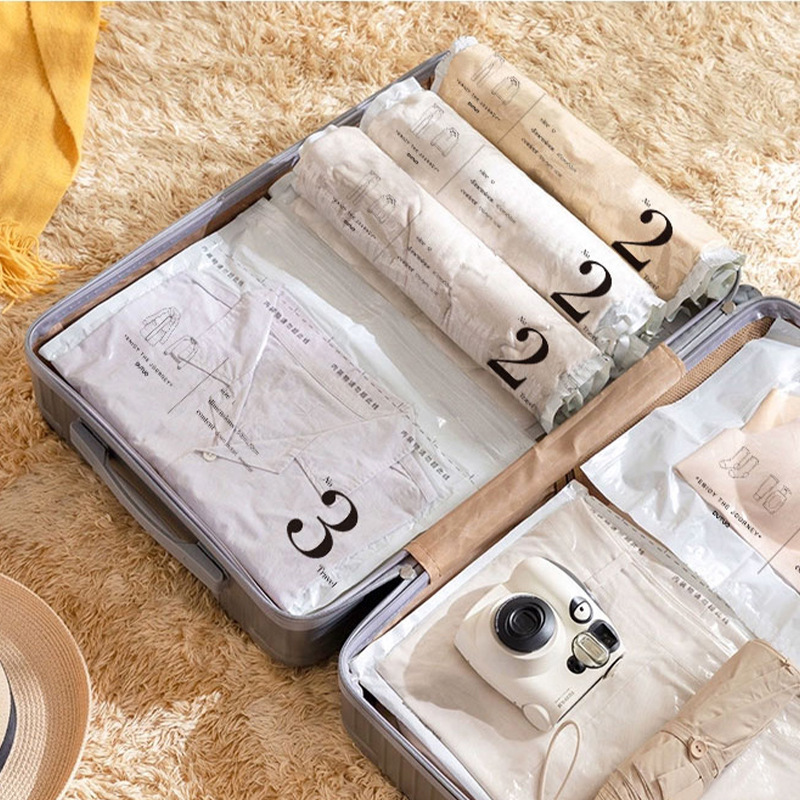 抽真空手卷式衣服压缩袋