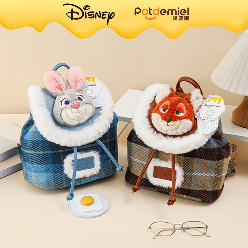 迪士尼朱迪双肩包毛绒玩偶包新款
