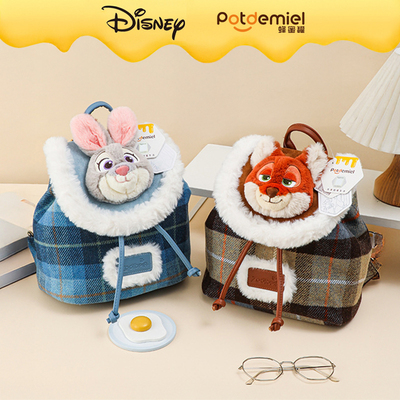 迪士尼朱迪双肩包毛绒玩偶包新款