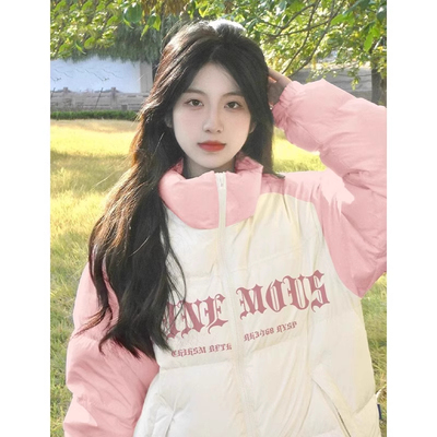 冬季外套连帽棉服洋气小棉袄