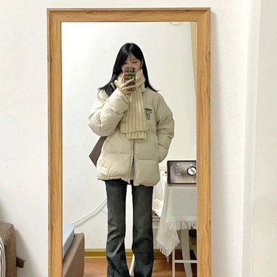 立领棉衣棉服女2024新款冬季保暖加厚面包服宽松显瘦上衣外套