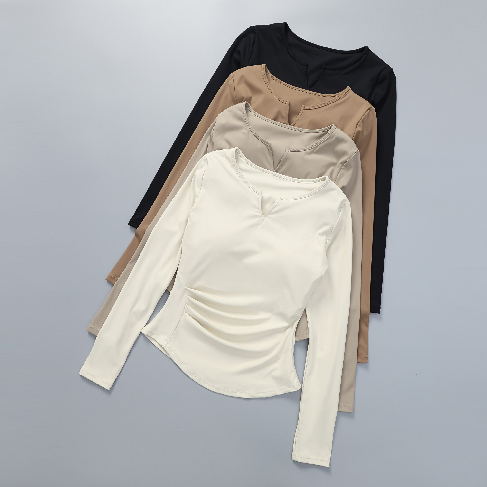 瑜伽服健身服女长袖T恤弹力V领紧身衣速干跑步训练带胸棉运动上衣,运动服/休闲服装,健身衣,淘宝优惠券,粉丝福利购,淘宝优惠卷