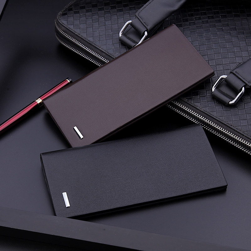 钱包男士新款2022爆款潮牌长款学生超薄卡包一体皮夹钱夹ins爸爸