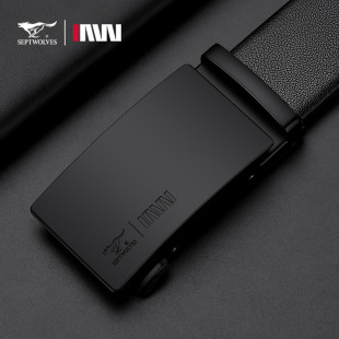 纯牛皮裤 自动扣腰带男款 腰带送男友 皮带真皮2026新款 七匹狼男士