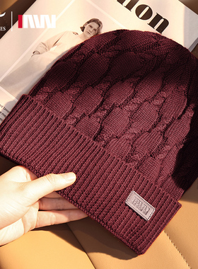 七匹狼IAW系列帽子女秋冬季2025新款百搭保暖毛线针织帽包头冷帽