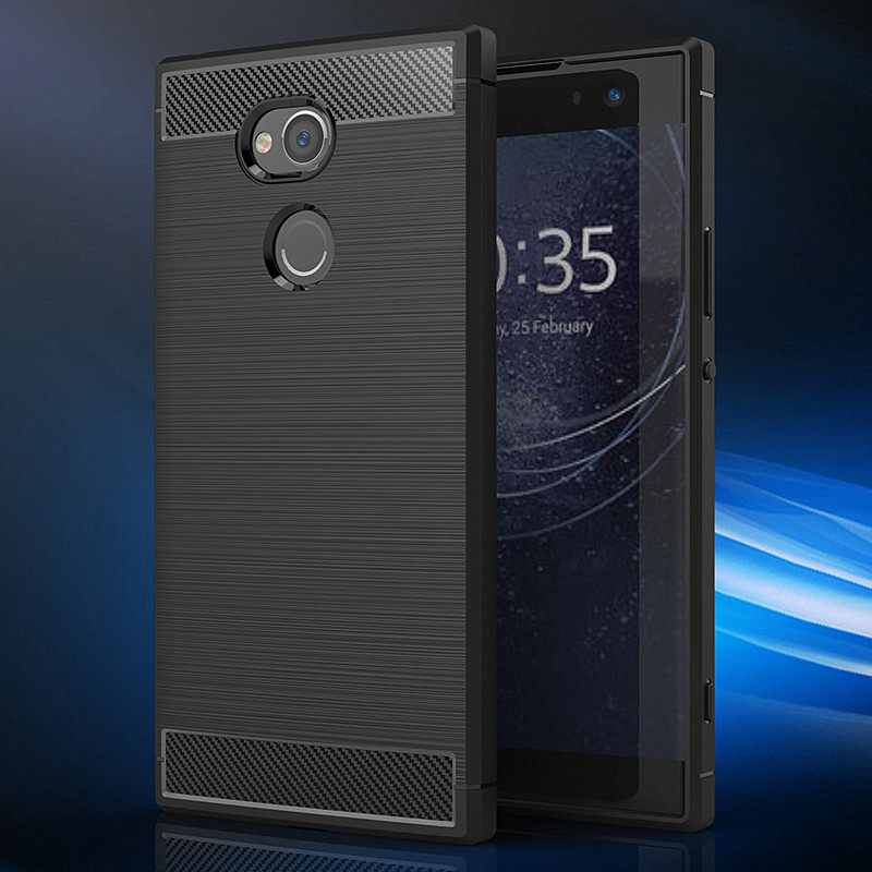 适用索尼XA2 ULTRA碳纤维XA2手机壳XA2PLUS保护套H4133全包壳H4493软壳sony H4233硅胶套男女款新潮软壳简约