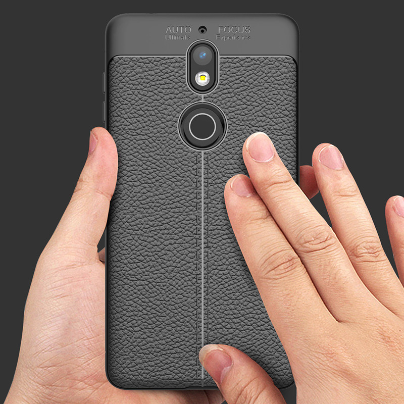 簡魅 諾基亞7手機殼NOKIA TA-1041保護套諾基亞7plus軟殼TA-1062手機套荔枝皮紋全包殼硅膠套簡約時尚男女款
