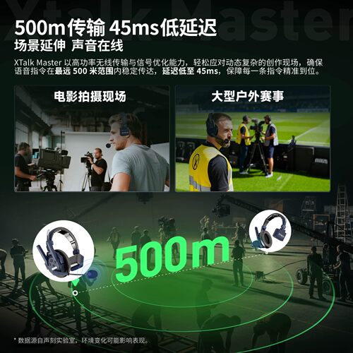声刻奉科Xtalk Master大师版无线导播通话系统三方通话耳机全双工