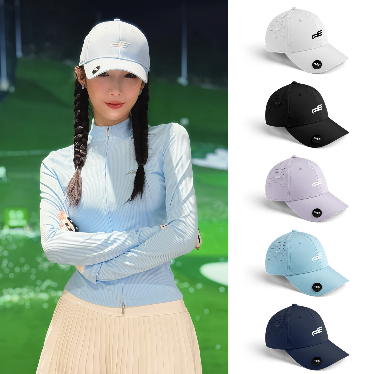 PE轻奢高尔夫球帽男透气速干 专业运动网球帽 遮阳防晒帽可调节,运动/瑜伽/健身/球迷用品,高尔夫球帽,淘宝优惠券,粉丝福利购,淘宝优惠卷