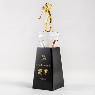 高尔夫奖杯定制赛事 高尔夫球国际赛事荣誉奖杯奖牌一杆进洞奖