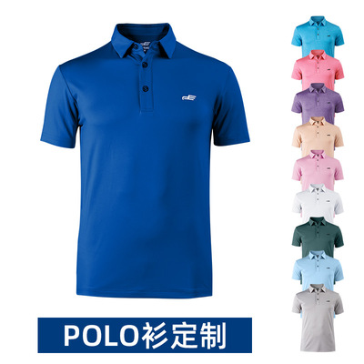OEM球赛俱乐部定制 高尔夫服装polo衫短袖 高尔夫球队T恤男士