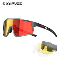 KAPVOE cycling glasses, professional outdoor mountaineering goggles, windshields for both men and women, color-changing, myopia protection and windproof thumbnail 7