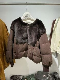 小个子加厚保暖鹅绒服 皮毛一体外套女短款 2025冬季 新款