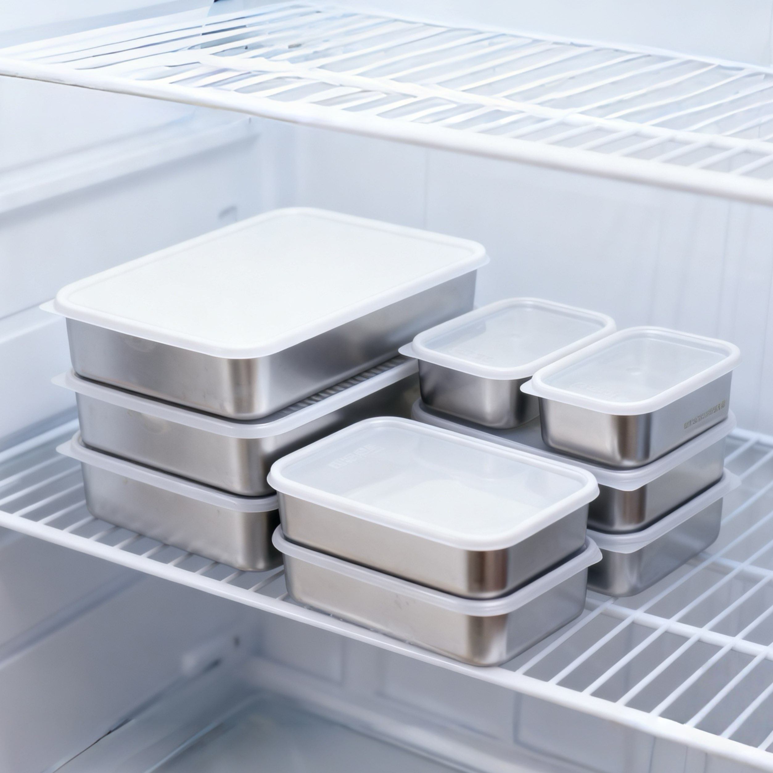 EAYU食品级304不锈钢保鲜盒带盖密封家用冰箱冷冻水果蔬菜收纳盒,餐饮具,保鲜盒,淘宝优惠券,粉丝福利购,淘宝优惠卷