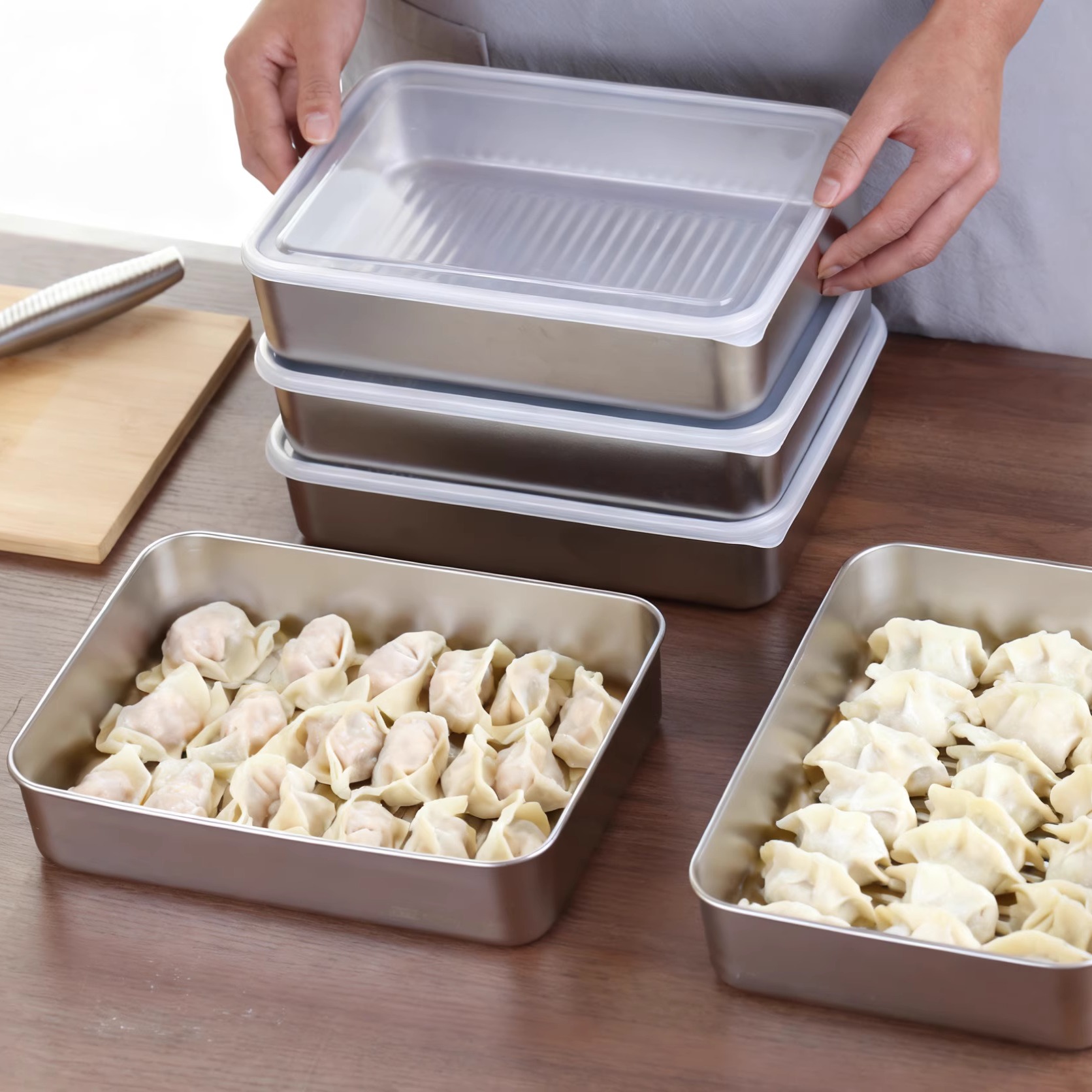 包饺子盒食品级304不锈钢馄饨盒