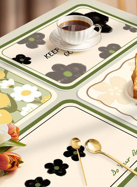 小学生餐垫防水防油免洗高级感餐桌垫隔热垫网红碗垫杯垫小桌垫