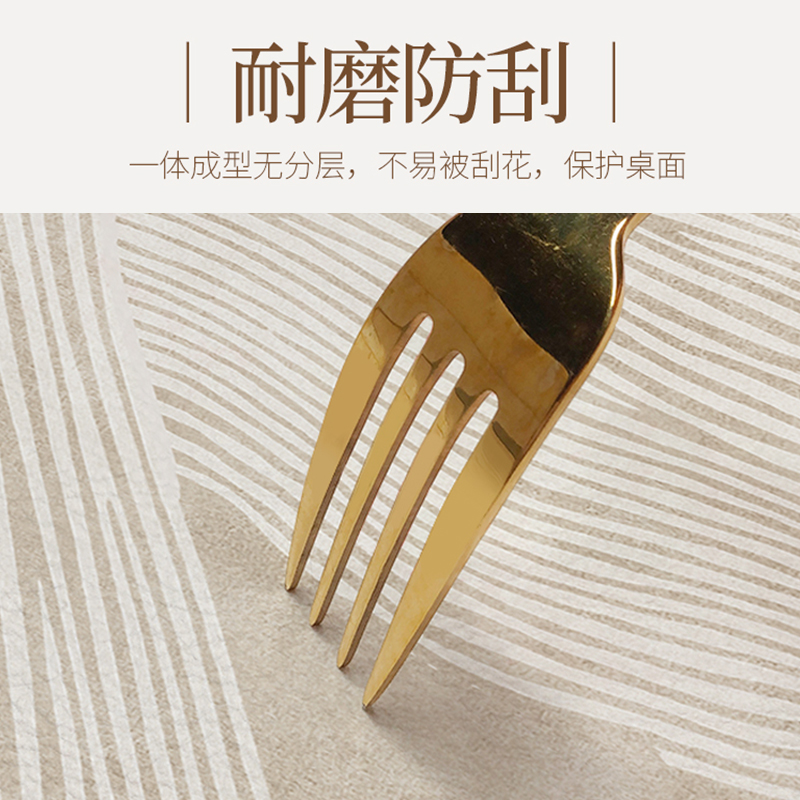 侘寂风Q弹硅胶桌布免洗防油防水茶几台布皮革防烫隔热餐桌垫in风