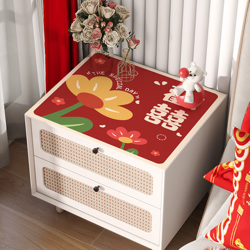 防水床头柜垫喜庆新年龙年桌布
