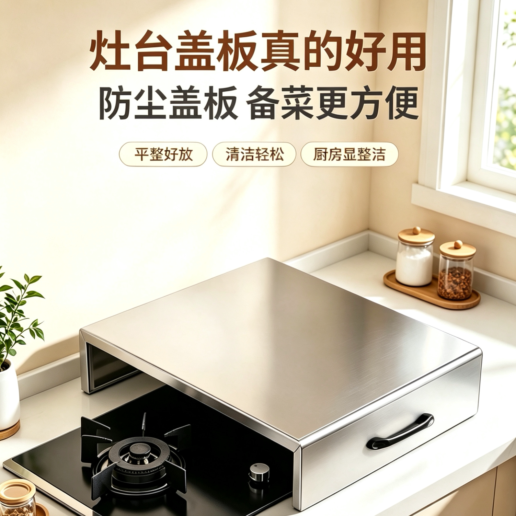 304厨房灶台置物架燃气灶盖板罩图片