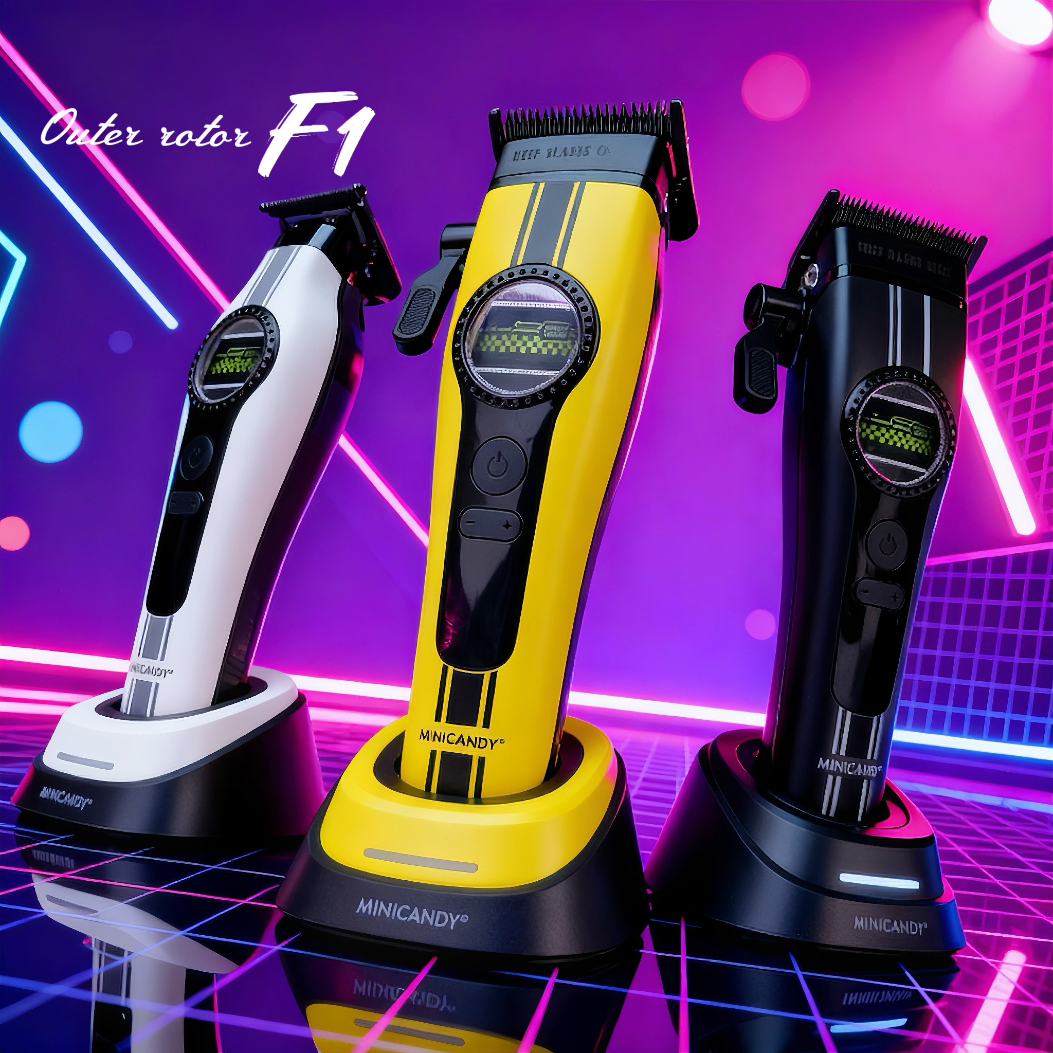 聚彩理发器电推剪外转子电机油头推子发型师渐变雕刻推剪光头剪刀