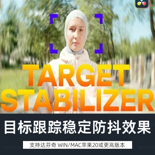 达芬奇插件Target Stabilizer目标跟踪稳定防抖效果Win使用教程