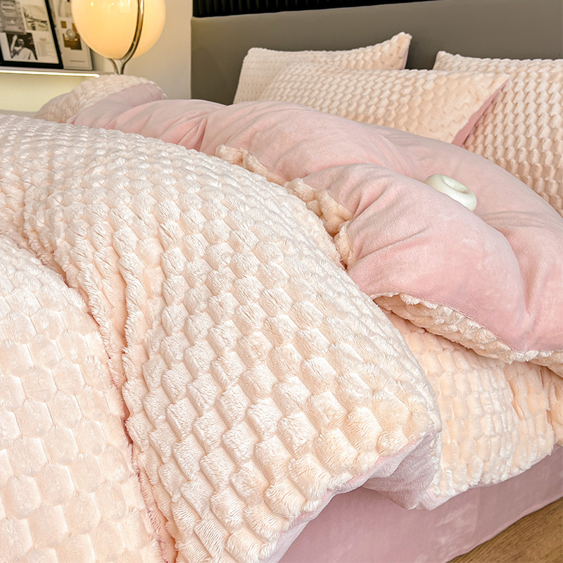 四件套牛奶绒金龟绒冬季简约