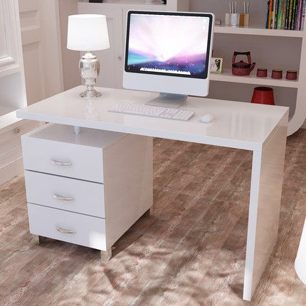 翊通简约书桌烤漆电脑桌台式家用办公桌 现代写字台小桌子学习桌