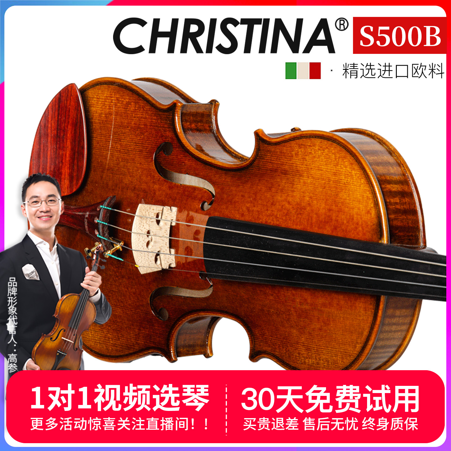 克莉丝蒂娜专业级进口小提琴