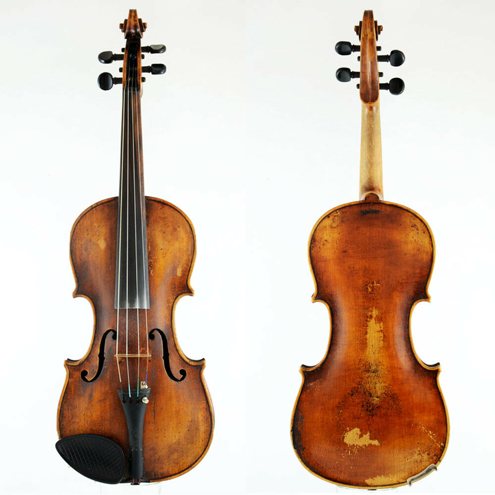 复古欧洲标签美丽深色木材小提琴