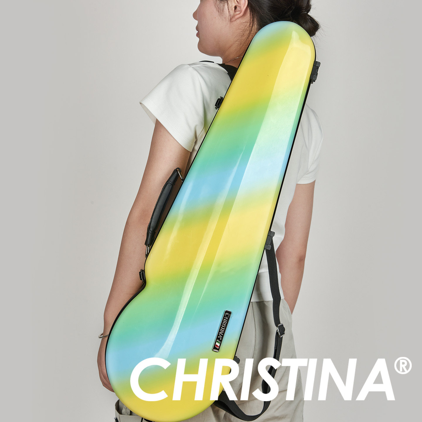 CHRISTINA 克莉丝蒂娜新款炫彩PC材质小提琴琴盒防水耐磨抗摔琴盒,乐器/吉他/钢琴/配件,乐器盒,淘宝优惠券,粉丝福利购,淘宝优惠卷