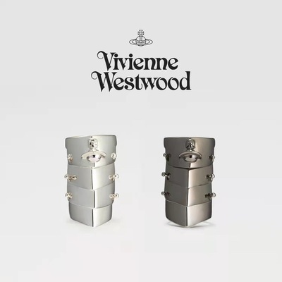 西太后盔甲戒指VIVIENNE WEST WOOD四节活动男女嘻哈个性时尚指环
