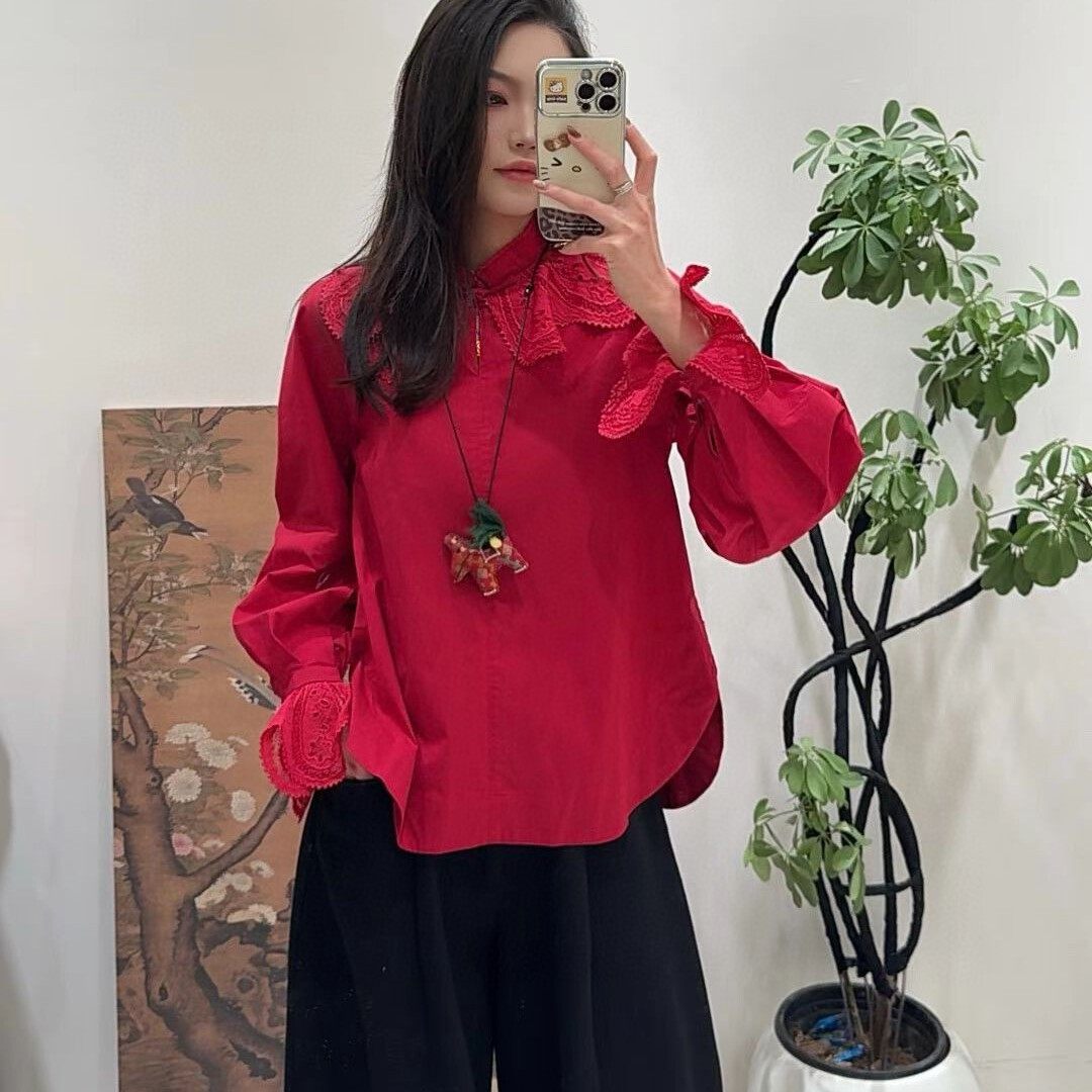 诺诺店春刺绣镂空云肩花瓣领减龄气质喇叭袖宽松小衫YS307-G322,女装/女士精品,毛针织衫,淘宝优惠券,粉丝福利购,淘宝优惠卷
