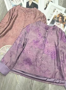 诺诺店上新桑蚕丝羊毛交织面料国风棉服(含60羊毛)G227-8902（1）