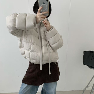 诺诺小众泡菜馆 保暖羽绒服外套Y9019 BETTER立领拉链抽绳时尚