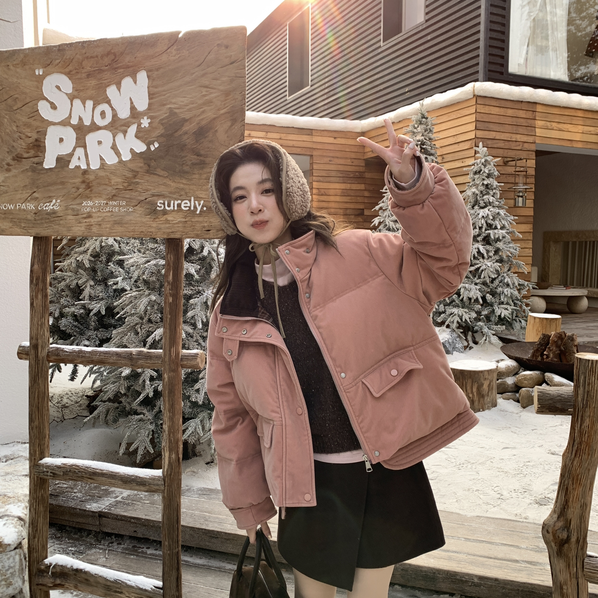 诺诺设计立领面包短羽绒服(含90白鸭绒)(充绒量168克)HWW24489