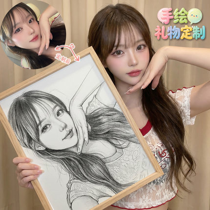 生日礼物送女生定制照片纪念意义送女友男友手工画情人节情侣七夕