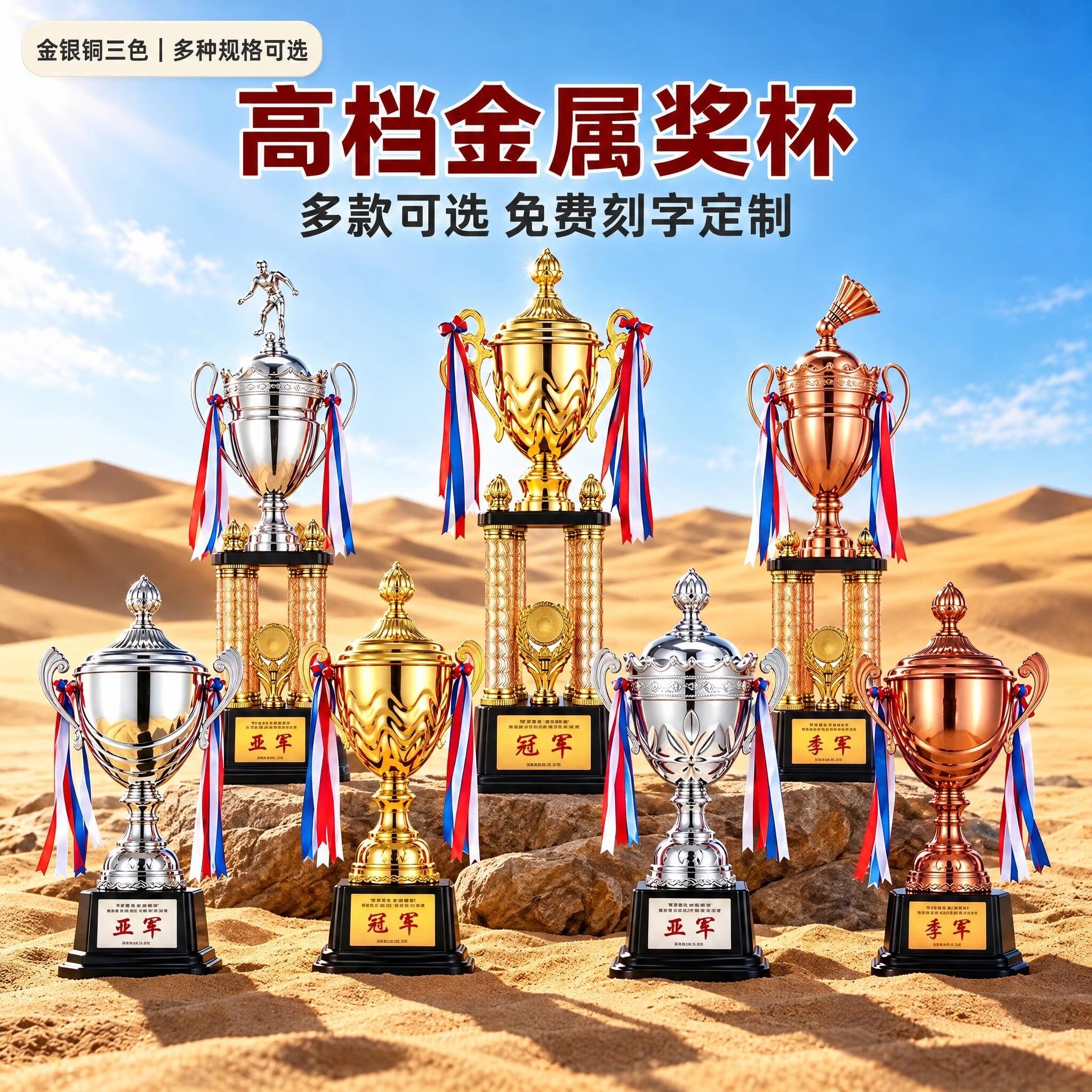 2026新款金属奖杯定制颁奖
