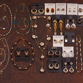 10天然异形巴洛克长款 淡水珍珠撞色混搭叠戴港风项链耳环夹钉手链