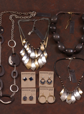 老货ET夸张KC金属秀场项链耳环