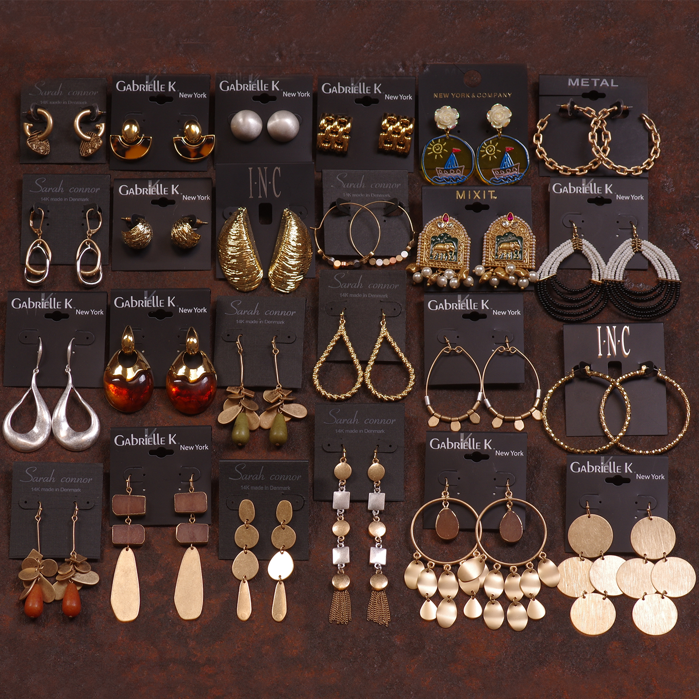 欧美波西米亚女夸张耳环夹钉饰