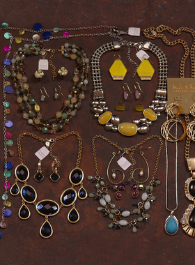 欧美老货夸张打版样品项链耳环女