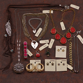 50这一批FO老货等了三年孤品打版 样品居多秀款 夸张项链耳钉中古着