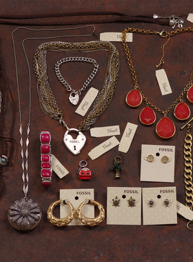 FOSSIL打版样品秀场夸张项链吊坠