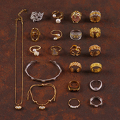 I淡水异形珍珠母贝壳爱心几何造型法式 宫廷港风女通勤日常戒指环