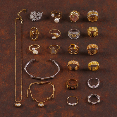 淡水珍珠贝壳法式宫廷女戒指环